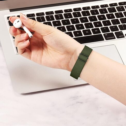 أربطة مرنة ناعمة من FINTIE متوافقة مع Fitbit Inspire 3 | حزام حلقة من النايلون قابل للتعديل وقابل للتمدد، حزام بديل مسامي، سوار معصم ملحق، رفيع للغاية وخفيف الوزن in Kuwait