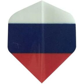 Dartfellas Russia Russian Flag Strong Durable Dart Flights for Steel & Soft Tip Darts (3 Sets - 9 Flights)