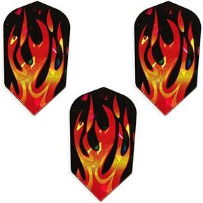 Harrows Hologram Great Ball of Fire Flames 75 Micron Strong Slim Dart Flights (1 Set)