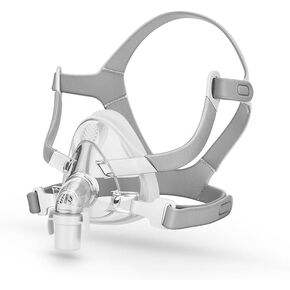 Full Face CPAP Mask, Comfort Series Nasal CPAP Mask, Reuse Full Cover Mask Replacement Accessory Includes Headgear Strap, Frame, Elbow and Nasal Cushion, Covers Nose and Mouth(M)