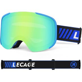 OTG Ski Goggles Anti-Fog UV400 Protection Snow/Snowboard Goggles Winter Snow Sports for Men Women & Youth