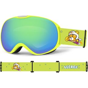 OTG Kids Ski Goggles,Anti-Fog, 100% UV Protection Snowboard Goggles for Kids Youth Teens Boys & Girls Age 5-10