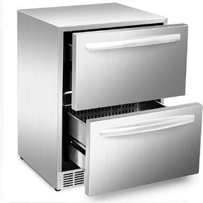 24 inch Undercounter Refrigerator, Outdoor Fridge for Patio, Wine and Beverage Refrigerator, Drawer Refrigerator Under Counter Fridge Ideal for Home and Commercial