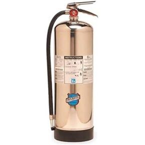 Buckeye 50000 Stainless Steel Water Pressurized Hand Held Fire Extinguisher with Wall Hook, 2.5 Gallon Agent Capacity, 7 Diameter x 9 Width x 24-1/2 Height