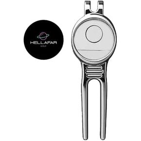 Premium Divot Repair Tool, Golf Divot Tool for Fixing Ball Marks, Magnetic Ball Marker Button, Easy Clip for Pants or Pocket, Great for Fixing Divots