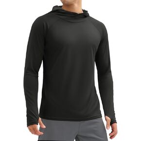MAGCOMSEN Men's UPF 50+ Sun Protection Shirts Quick Dry Long Sleeve Rash Guard Lightweight Hoodie Shirt Fishing Running