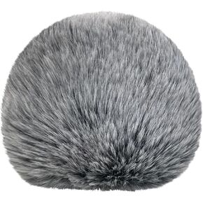 Cubilux 1 Pack Microphone Furry Windscreen with Elastic Loop Strap for Blue Yeti USB Microphone,Yeti Nano/X,Wind Muff Pop Filter for Rode NT1-A,NT1 3rd/4th/5th Gen,Dead Cat Mic Cover Fluffy,Gray