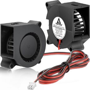 GDSTIME 4020 24V Blower Fan, Upgrade 3D Printer 24 Volt Fans 40mm x 20mm Dual Ball Bearing, Hotend Part Cooling Fan with 2Pin 1000mm/39 Inches Cable Compatible with CR-10S Pro V2/Ender 3 (2-Pack)