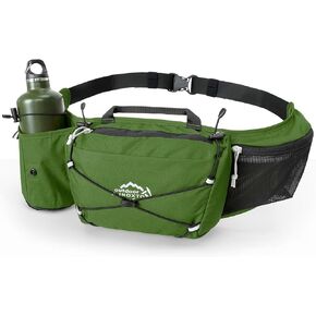 INOXTO Slim Running Belt Fanny Pack for Women and Men Sports Waist Bag Pack for Running Walking Cycling Hiking Reflective Running Pouch Belt for All Phones (Black)