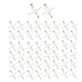 Drywall Anchor Kit Hollow Wall Anchors with Screws self-Drilling Hollow Wall Anchor for Drywall, Gypsum Board, Decorative Panel, for Curtain lamp Art Pendant Installation (50pcs M8 White)
