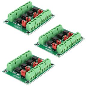 Oumefar Optocoupler, 3PCS PC817 4 Channel Isolation Board Voltage Converter 3.6-30V Driver Photoelectric Isolated Module, Signal Level Relay Module Board for Calibrating (3PCS)
