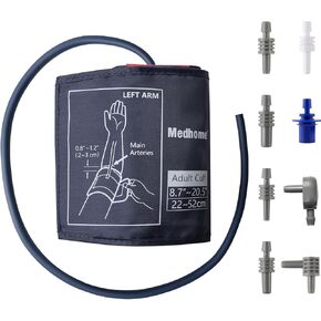 Extra Large Blood Pressure Cuff Upper Arm 8.7"-20.5"(22-52cm) XL Replacement BP Cuff for Big Arms Adult Cuff with 8 Connectors Compatible with Omron and Other Brands BP Monitors