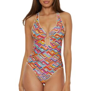 BECCA Women's Las Palmas One Piece Swimsuit, Adjustable, Bathing Suits