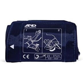 A&D Medical Replacement Blood Pressure Cuff - Medium (23-37 cm / 9.0-14.6" Range), ISO-Compliant BP Cuff Connector, for UA-611, UA-651, UA-651LBE, UA-767F, UA-767FAC & UA‑1030T BP Monitors