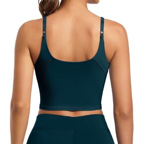 Comper Women Longline Adjustable Sports Bra Wirefree Workout Bras Sexy Thin Straps Yoga Sport Bras Tank Tops