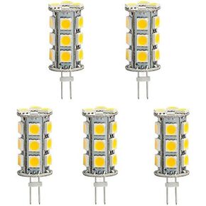 BTG4-18T-DW Back Pin Tower G4 LED Halogen Replacement Bulb, 3.6W, 20-25W Equal, Daylight White 5000K, 5-Pack(Not Dimmable)