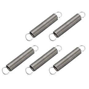 Extended Tension Springs - 5 Pack Stainless Steel Compression Industry Springs - (0.039 x 0.39 x 2.36-Inch, Silver Tone)