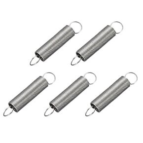Extended Tension Springs - 5 Pack Stainless Steel Compression Industry Springs - (0.016 x 0.2 x 0.98-Inch, Silver Tone)