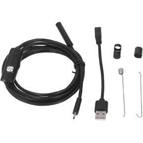 USB Industrial Endoscope Inspection Camera with 6 LED Lights for Drain Inspection System IP67 Waterproof(1m / 3.3ft)