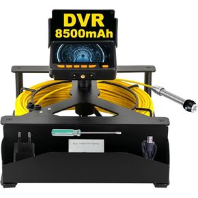 17MM Sewer Camera SYANSPAN 164FT/50M 4.3" Pipe Inspection Camera with DVR and LED Lights, Waterproof IP68 Borescope, Industrial Endoscope for Plumbing