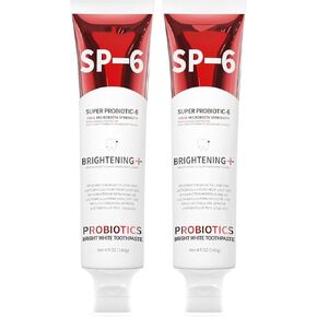 2PCS-SP-6 Whitening Toothpaste, Teeth Whitening, Enamel-Safe, Fluoride-Free, Fresh Mint, Fresh Breath