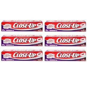 Close-Up Toothpaste, Refreshing Red Gel, Anticavity Fluoride, Cinnamon, 6 Ounce (Pack of 6)