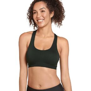 Jockey Women's Bra Mid Impact Removable Cup Seamless Sports Bra