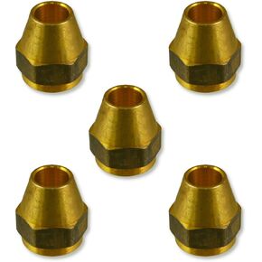 1/2" SAE 45 Degree Brass Short Flare Tube Nut Fitting | 31110-08 (5-PACK)