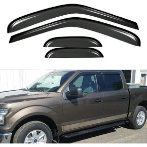 4pcs Outside Mount Style Sun Rain Guard Durable Side Window Wind Deflectors Dark Smoke Vent Window Visors Compatible With Toyota 2003-2008 Matrix 2003-2008 Pontiac Vibe 94455