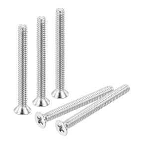 uxcell 25 pcs #12-24x1/2 inches Machine Screws Phillips Pan Cross Head Screws Fasteners Bolts 304 Stainless Steel Silver for Wall Socket,House Repairs
