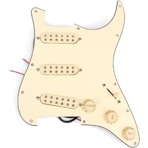 Alnicov Guitar Loaded Prewired Pickguard Pickups SSS，3-ply，for ST Guitar