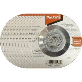 Makita 741417-B-10 5-Inch Hubbed Grinding Wheel, 10-Pack