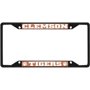 FANMATS 31247 Clemson Tigers Metal License Plate Frame Black Finish