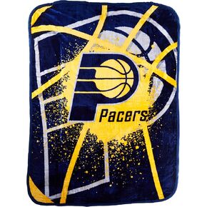 Northwest NBA Indiana Pacers Unisex-Adult Raschel Throw Blanket, 60" x 80", Shadow Play
