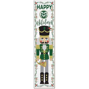 KH Sports Fan CSU Fort Collins Rams Nutcracker Porch Leaner, 11x46 Inches, Rams Outdoor Christmas Sign; Display Some Holiday Cheer with This Colorado State-Ft. Collins Rams Nutcracker Sign