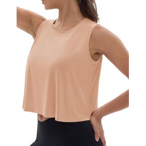 MAGCOMSEN Women's Workout Tank Tops Sleeveless Yoga Shirts Cropped Loose Fit Athletic Dry Fit Moisture Wicking