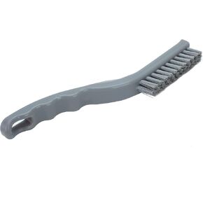 SPARTA Plastic Grout Brush, Scrub Brush, Crevice Brush with Hanging Hole for Cleaning Narrow Spaces, 9 Inches, Gray