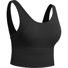 Sports Bra for Women V-Back Yoga Bra Padded Medium Support Strappy Bras Seamless High Impact Athletic Bras