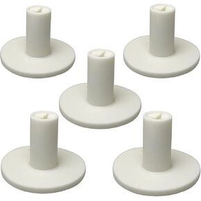 5pcs Rubber Golf Tee Set 1.5" Rubber Golf Tee Holder White 38mm for Practice and Driving Range Mats