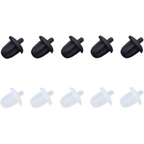 10 Pack 1/4'' Audio Jack Socket Dust Cap Plug Rubber Cover for 6.5mm 6.35mm Female Port Interface Panel End Terminal PC DVD Microphone Electric Bass Guitar Amplifier Sound Box Speaker