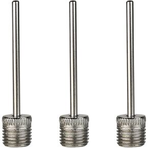 3Pcs Silver Stainless Steel Balls Pumps Inflation Needle Air Inflate Pumps Needle Basketball Football Air Pumps Accessories for Basketball Soccer Balls Volleyball Balls Pumps Inflation Needle