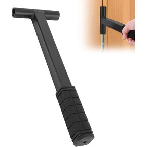 Door Hinge Adjustment Tool with Rubber Grip, Durable Hinge Gap Adjustment Wrench for Door Cabinet Alignment, Heavy Duty Steel Hinge Adjustment Tool for .134 Gauge Commercial Door - Black