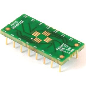 (Qty 2) Proto-Advantage PA0061C QFN-16 to DIP-16 SMT Adapter (0.5 mm Pitch, 3 x 3 mm Body) Compact Series