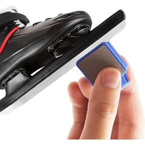 Ice Skate Blade Sharpener, Double Sided Ceramic Speed Skating Edges Grinder Sharpening Tool
