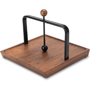 Stylish Wooden Napkin Holder with Weighted Arm – Perfect for Paper Napkins, Cocktail Napkins – Elegant Design for Kitchen, Dining Table, Café, and Bar