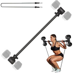 Dumbbell Converter Set， Convert Dumbbells to Barbell Set，Barbell Dumbbells Converter for Home Gym ， Weights Lifting for full Body Workouts，Adjustable weights & Up to 200 lb Capacity Weight Barbell，Collocation（exercise bands ）