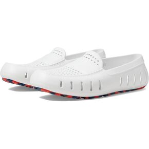 Floafers Mens Country Club Driver Bright White/Red/Blue Splatter 11 M