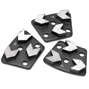 Trapezoid Grinder Set Incisive Teeth Grinding Disk for Concrete Grinding 16# Black