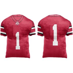NORTHWEST NCAA Jersey Cloud Pillow - Poly Cotton Blend - Premium Soft Material - Elevate Fandom with Basketball Fan Flair (Ohio State Buckeyes - Red)