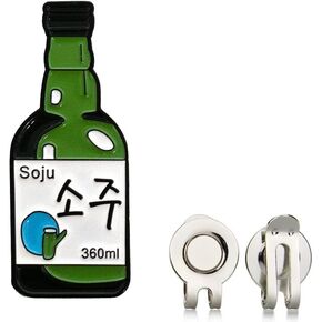 Soju-Shaped Golf Ball Marker - Unique Marker for Golfers and Fans of Korean Culture & Traditional Soju!